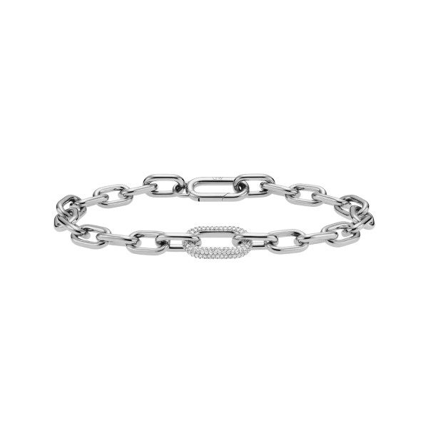 Crystal Link Armband Silver