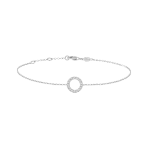 Djula Diamond Circle Chain Armband in 18K White Gold