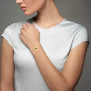 Farfasha Sunkiss Yellow Gold Bracelet with Lapis Lazuli and Diamond 2