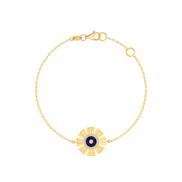 Farfasha Sunkiss Yellow Gold Bracelet with Lapis Lazuli and Diamond