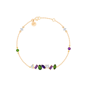 Fireworks Fiesta Diamond and Precious Gem Armbad in 18k Rose Gold