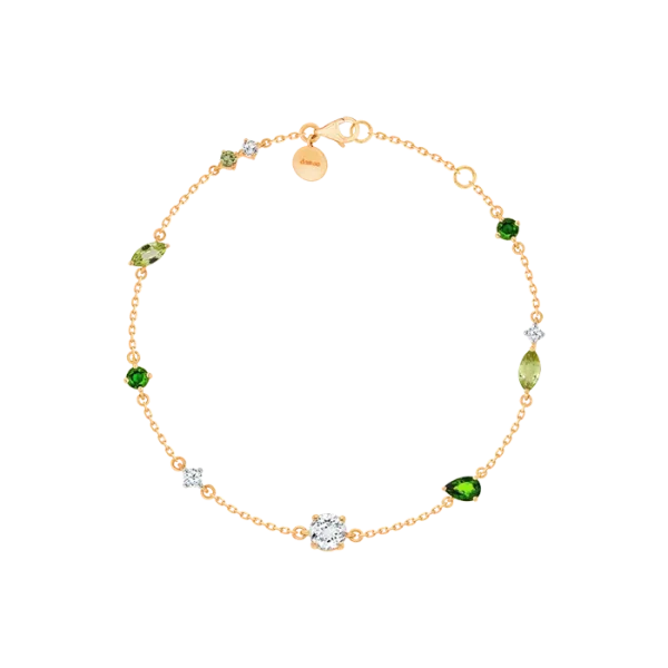 Fireworks Fiesta Diamond and Precious Gem Bracelet in 18k Rose Gold