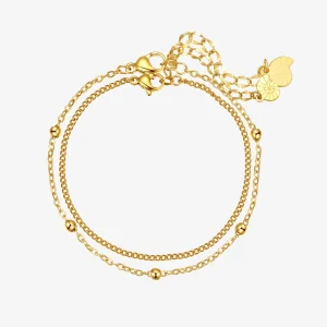 Hey Happiness DELICATE SET Armband goldfarben
