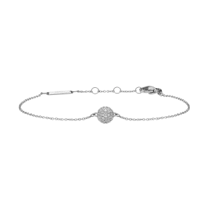 Pavé Crystal Pendant Armband Silver